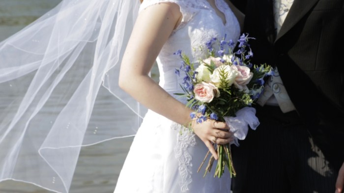 Lace wedding dress train