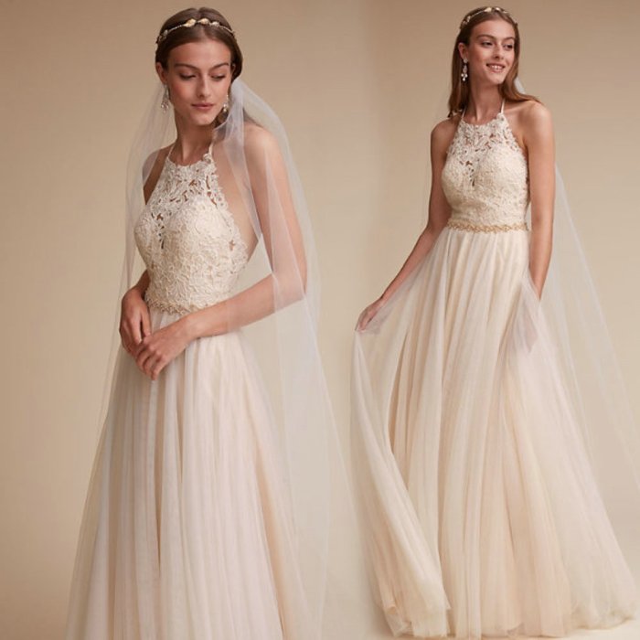 Halter neckline wedding dresses