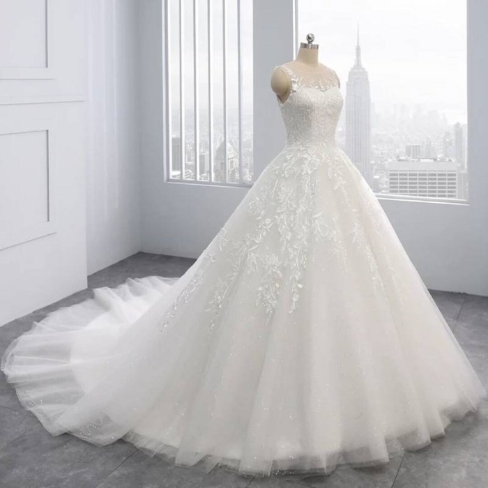 Lace a line wedding dresses