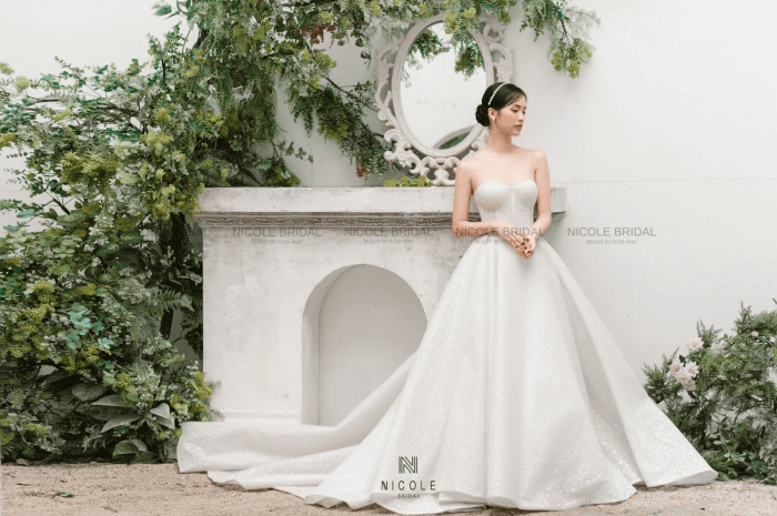 Korean style wedding dress